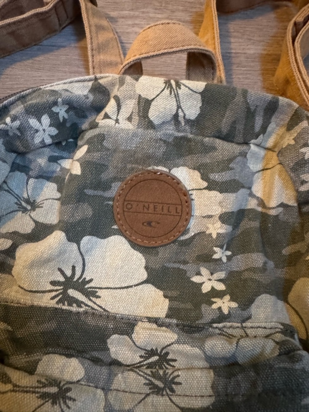 O'Neill Floral Camo Mini Backpack - Olive Cream - Picture 3 of 5